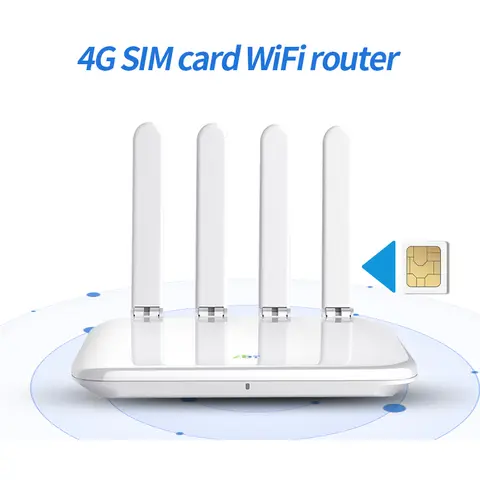 와이파이 외부 신호 증폭기, 고이득 안테나 WE2805-C, 4G 라우터, 300Mbps 모뎀, EC200AEUHA SIM 카드, 2 * LAN Best5