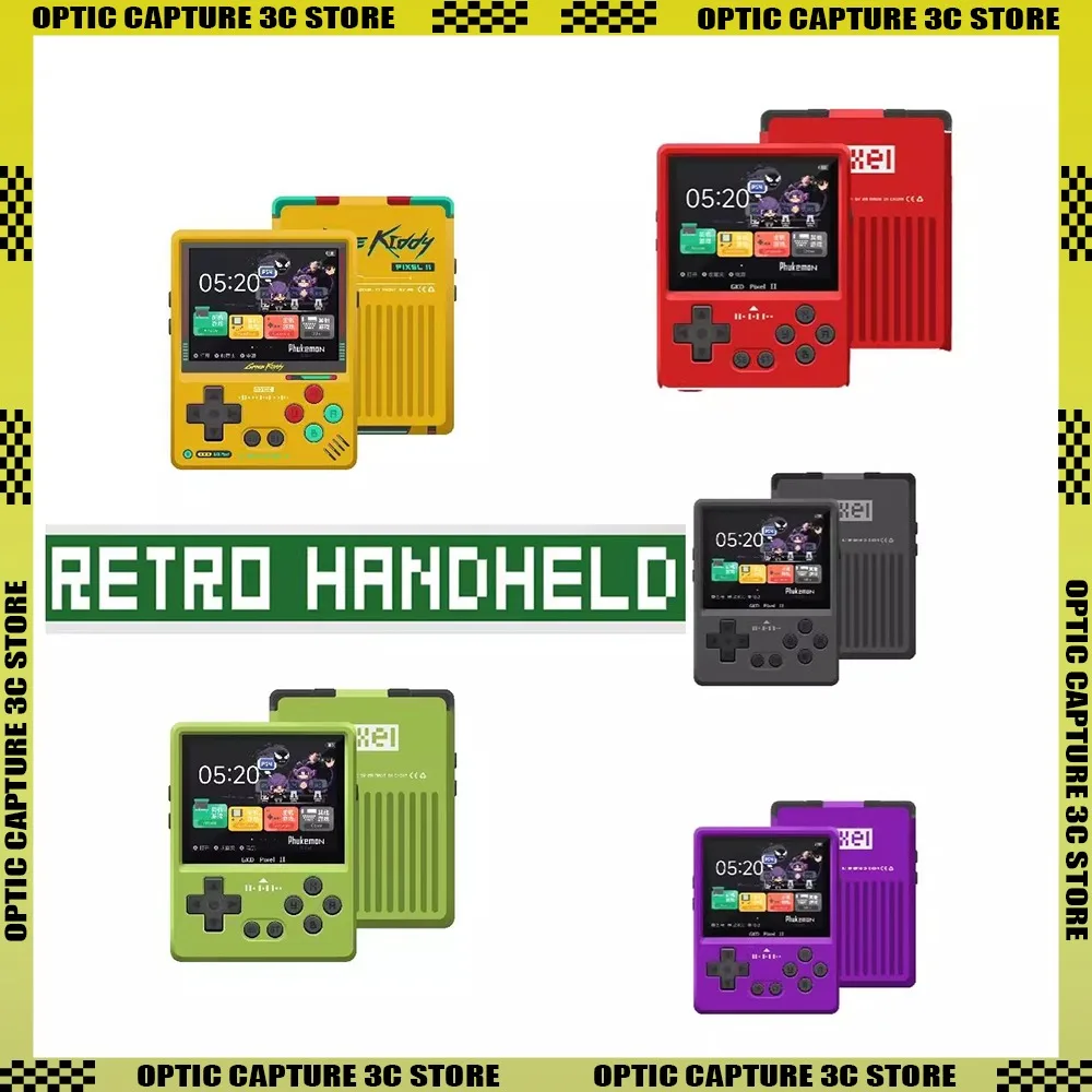 

Games 2025 GKD Pixel 2 Metal Handheld Game Console 2.4" IPS 640x480 Retro PSP PSone 64GB CNC Portable Handheld Game Console Gift