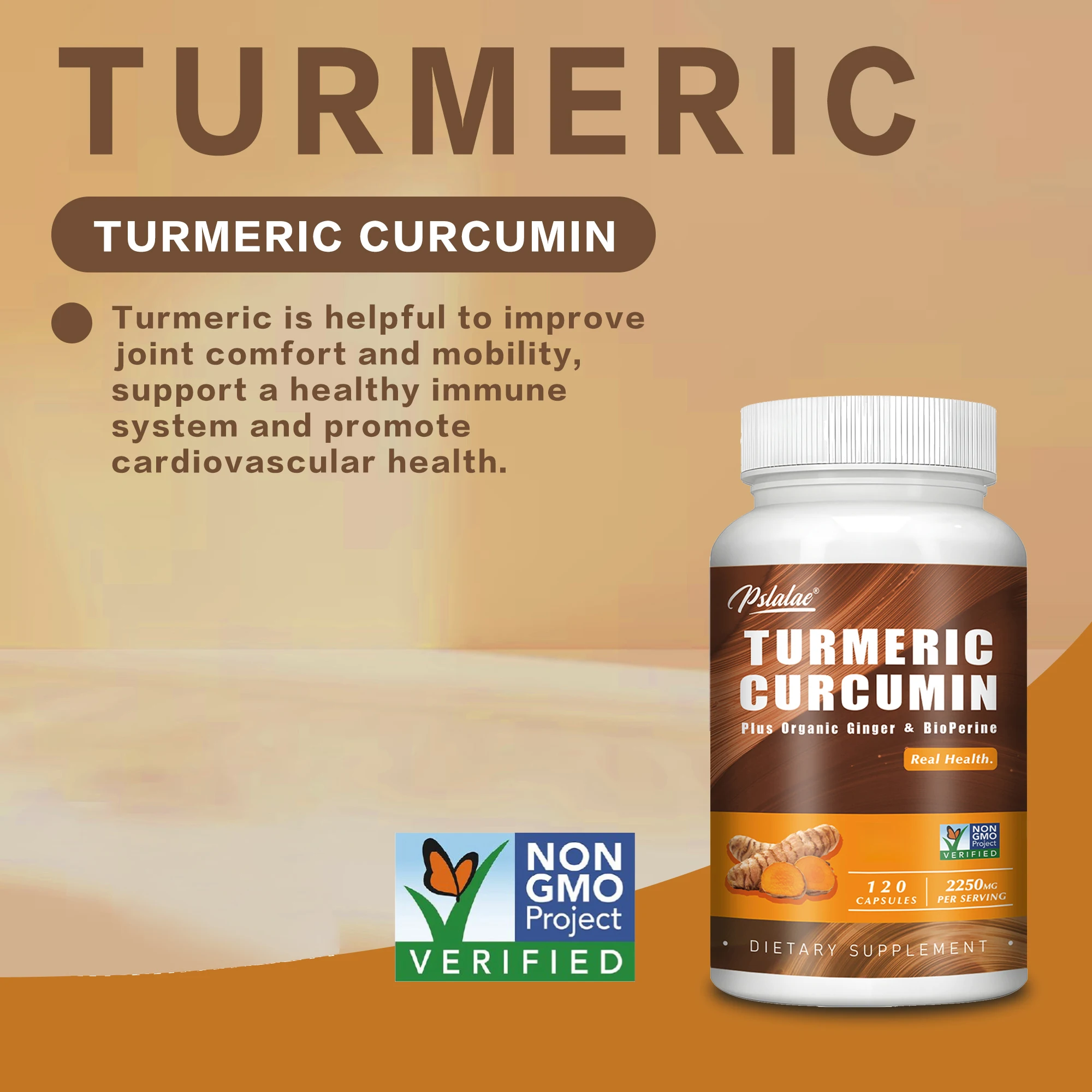 Turmeric Curcumin - Relieve Muscle and Joint Pain, Promote Heart Health, Powerful Antioxidant, Whiten Skin