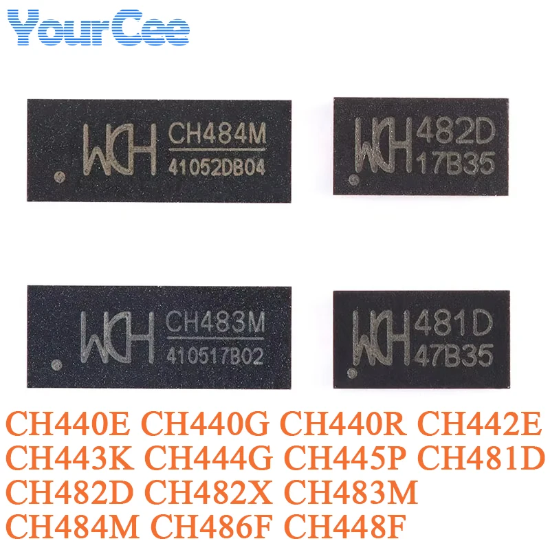 5Pcs CH48 CH484M CH483M CH482D CH481D QFN-42 QFN-20 CH440E CH440G CH440R CH442E CH443K CH444G CH445P Analog Switch Chip CH482X