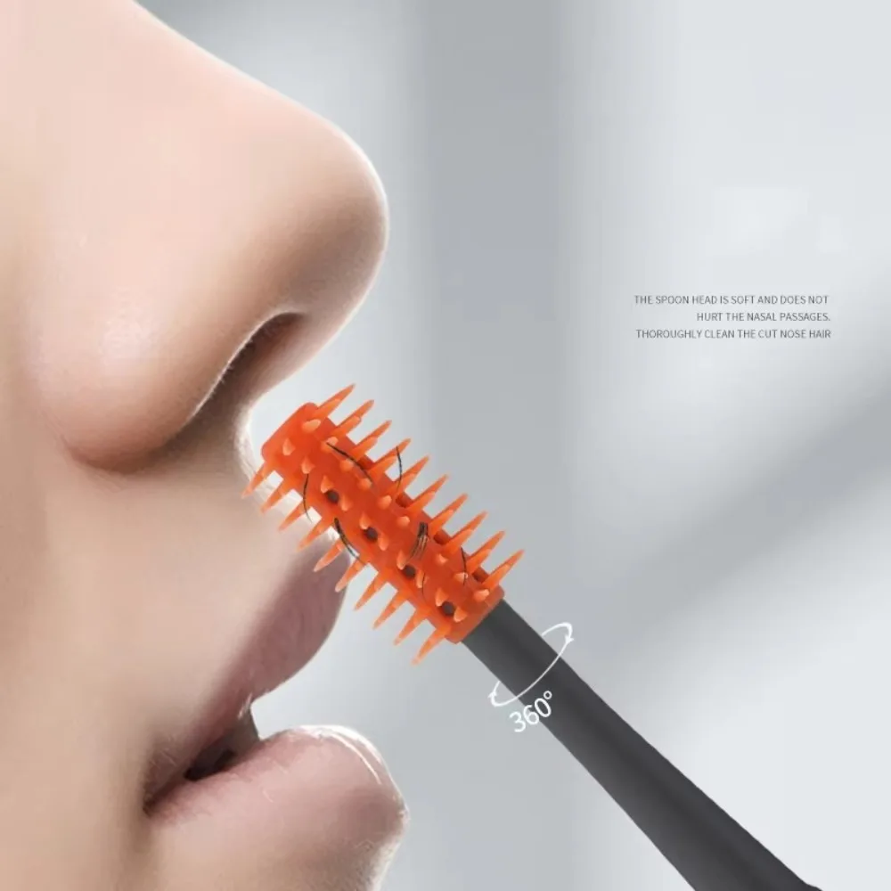 3PCS 360 Rotating Manual Nose Hair Trimmer Portable Multifunction Cleaner Epilator Storage Box Washable Nose Hair Trimming