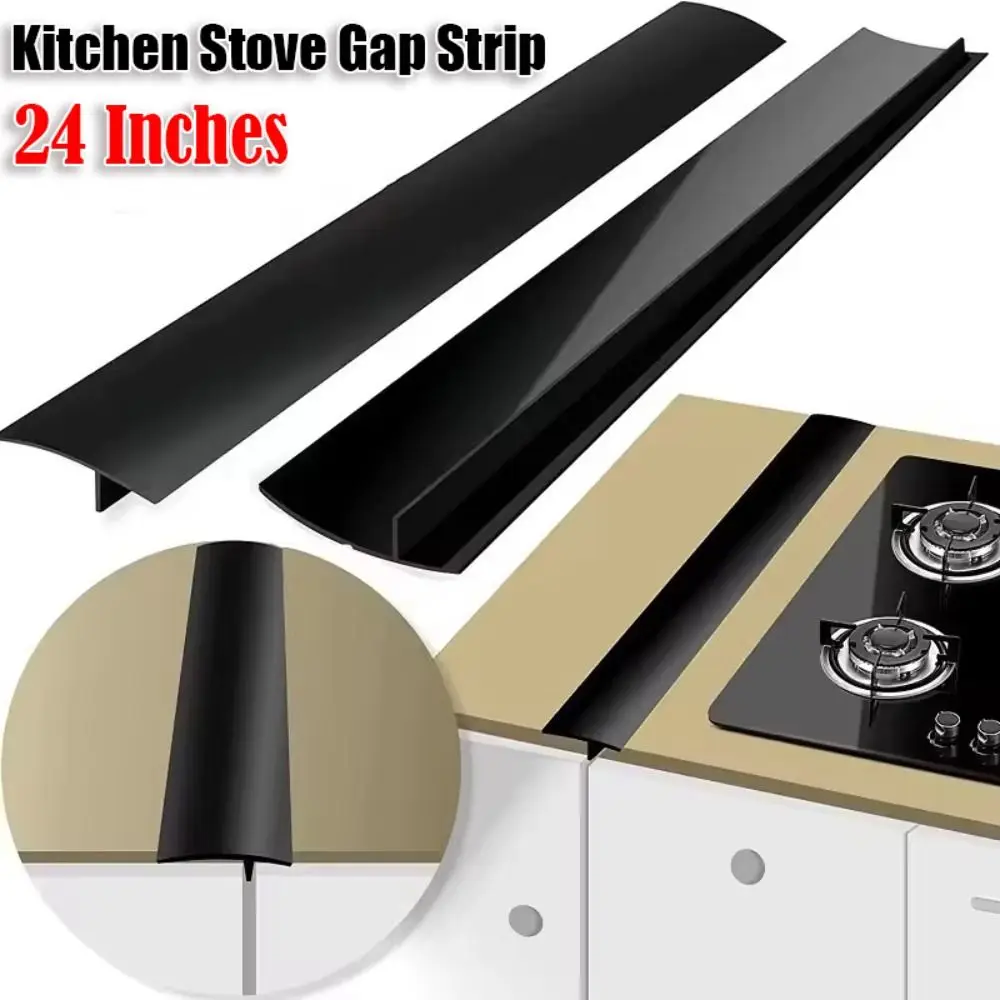 24 Inches Kitchen Stove Gap Strip Anti-Oil Silicone Oven Anti-spill Seal Anti-Stain Easy to Clean Cabinet Sealing Strips