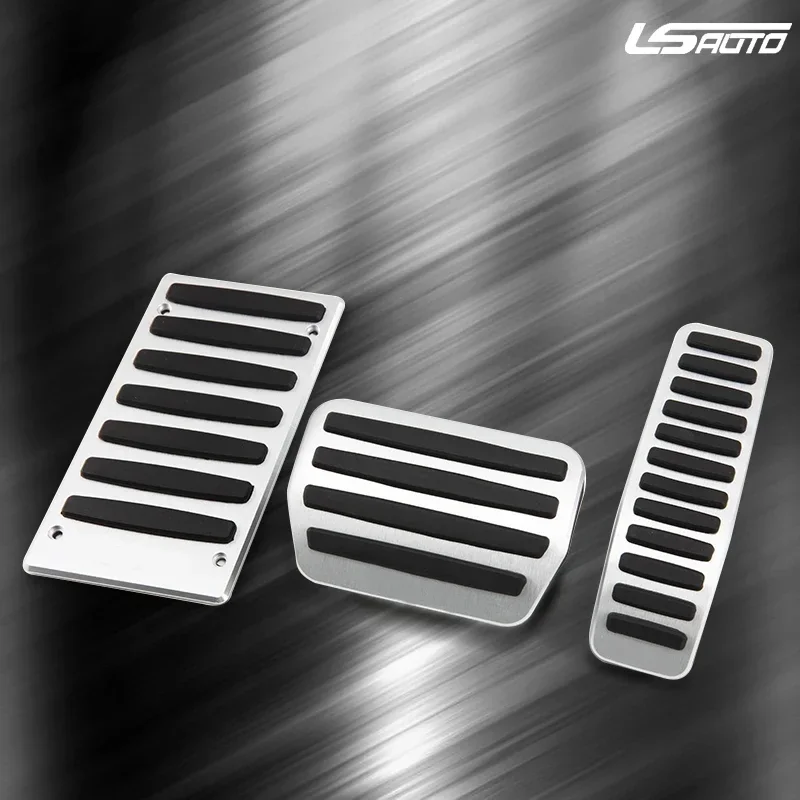 

LS AUTO Car Pedal Covers For Porsche Cayenne/Volkswagen Touareg/Audi Q7 Aluminum alloy Car styling Car Pedal Pads Non-slip