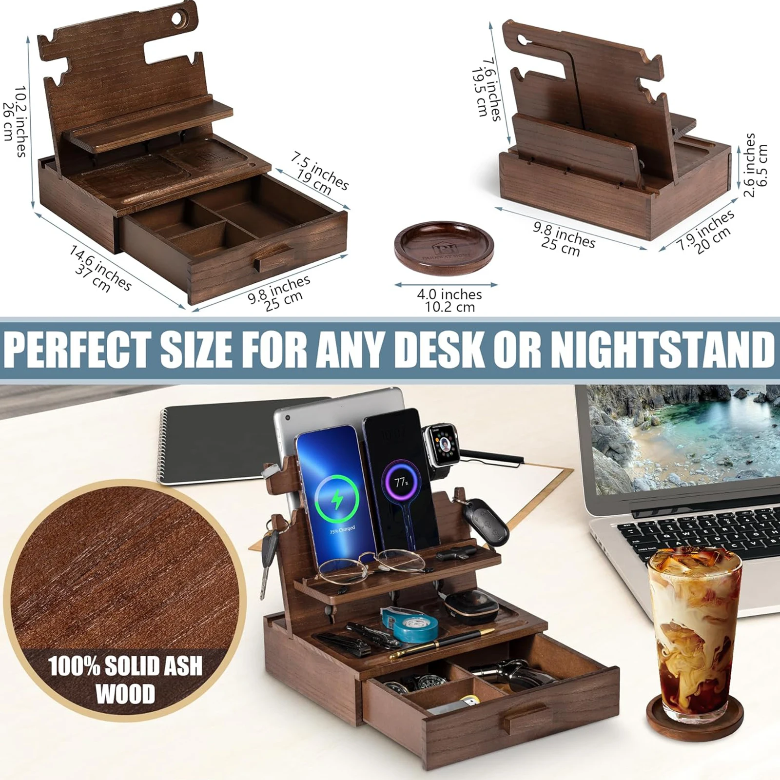 Bedside Organiser with Drawer - đánh giá và giá Men Accessories Drawer
