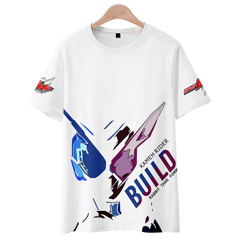 

Masked Knight Build Anime Surrounding Clothes Creation Riding Tongsheng Battle Rabbit Short Sleeve T-shirt Loose Sleeve Shirt