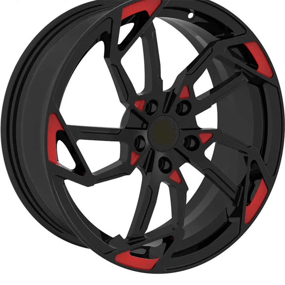 Forged Rims Alloy Wheel 18 19 20 21 22 5x112 Red And Black Car Wheel Hub Custom Forged Alloy Wheels Rim