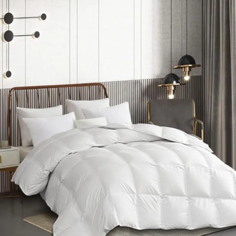 

Goose Down Fiber Cotton Comforter Size, Duvet Insert, Ultra-Soft 1cm Breathable Panel Hotel Collection Hypoallergenic Comforter