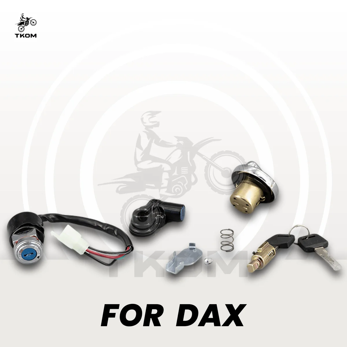 

CT70 12V Locking Seat Latch Ignition Key Switch Set Motorcycle Tank Cap Lock Set For CT70 DAX ST50 ST70 CT90 Icebear