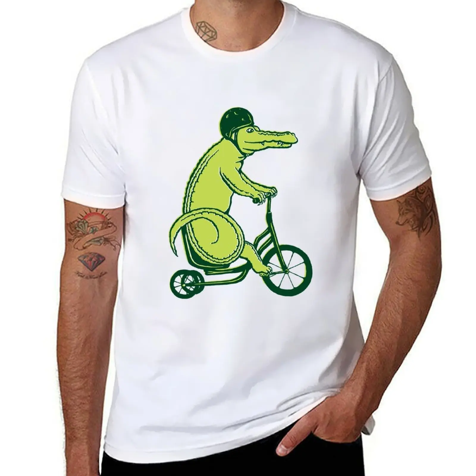 

Crocodile on bike T-Shirt man tshirt mens graphic t shirts T-Shirt