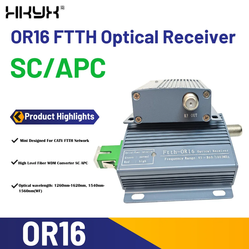 OR16 Fiber RF Converter New FTTH CATV Optical Receiver High Level Fiber WDM Converter SC APC Duplex Connector Mini Mode