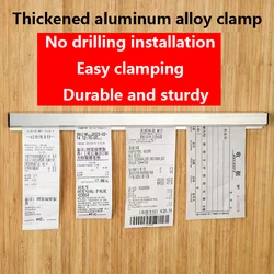 Aluminum Alloy Wall mounted Sticked Take-out List Receipt Clip Hanging Ticket Order Invoice Paper QR Holder Restaurant Menu Clip