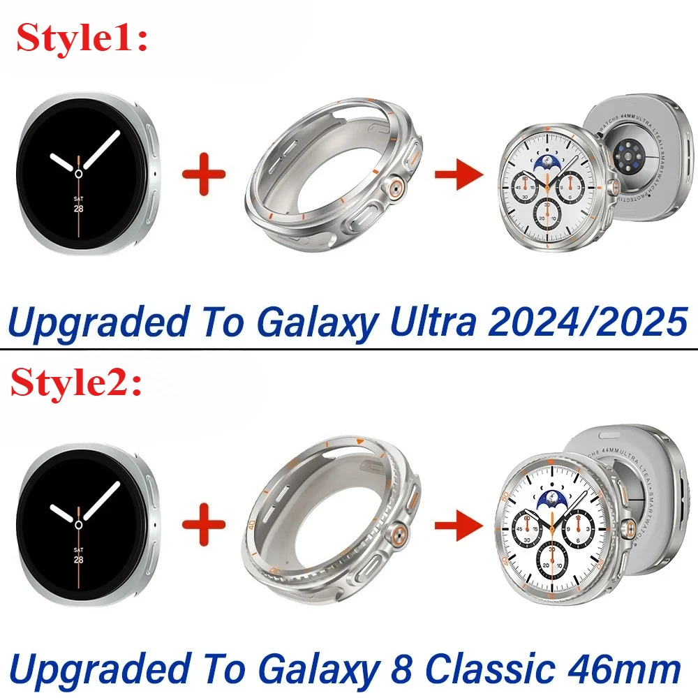 Metalowa obudowa do zegarka Samsung Galaxy Watch 8 44/40mm Luksusowa osłona ochronna ze stopu aluminium do GALAXY 8 Upgrade do 8 Classic 46mm — zdjęcie produktu 5