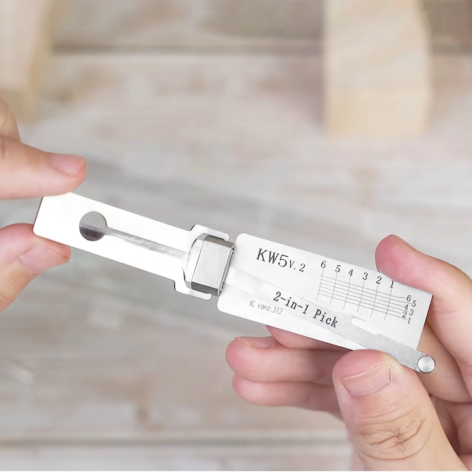 Kw5 2 em 1 conjunto de ferramentas de seleção de precisão para manutenção reparação kit de captação fechadura da porta desbloqueio engenharia picareta e gancho ferramentas manuais