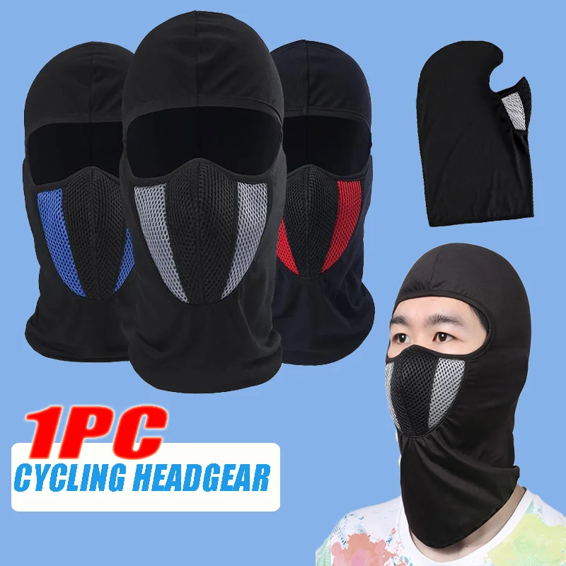 

1pc Outdoor Sports Cycling Headgear Ice Silk Sunscreen Mask Bicycle Motorcycle Windproof Dustproof Masked Cycling Headgear