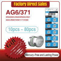 10-80PCS LR920 AG6 Button Batteries SR920SW 171 371 370 LR69 LR921 G6A SR920 1.55V Alkaline Coin Cell Watch Battery