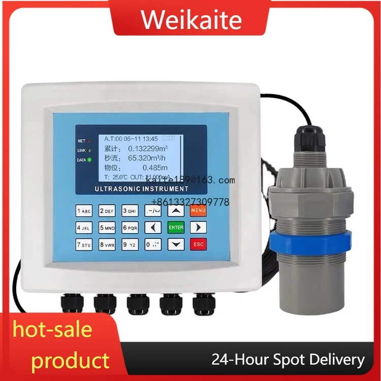 RS232 Open Channel Flowmeter Measuring River Water liquid sewage level sensor Ultrasonic Flow Meter Price For River