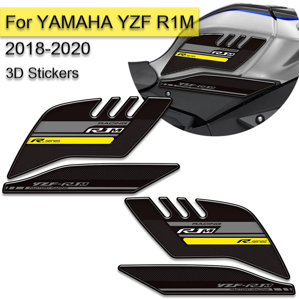 Tank Pad Side Grips Gas Fuel Oil kit Knee Protection Fairing Protector Stickers For YAMAHA YZF R1M YZFR1M Motorcycle 2018-2020