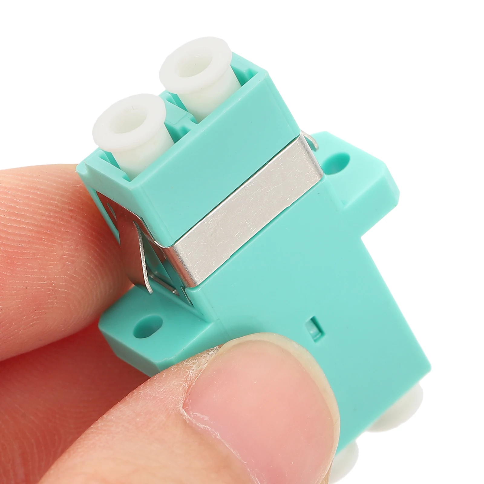 

5 pcs Fiber Optic Flange Adapter LC Female to Female Connector Duplex Coupler OM4 Low Loss Reusable Cable Connectors