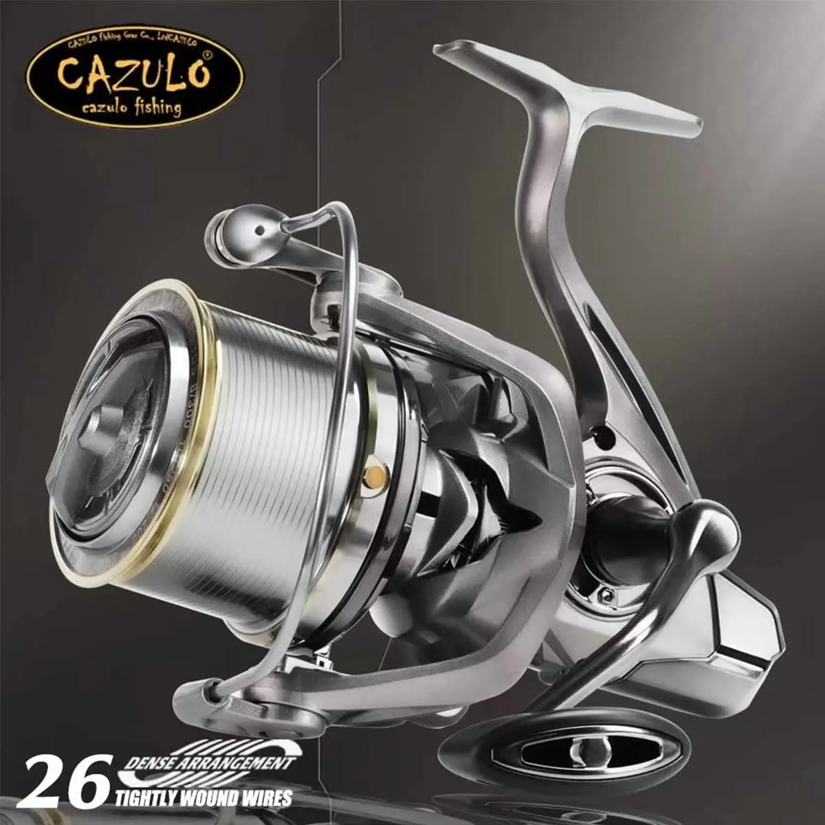 CAZULO Zero Backlash Spinnrolle für Großfischangeln, präzise Schnurführung, Weitwurf, Salzwasser, Euro-Karpfen, Anker- und Köderangelrolle