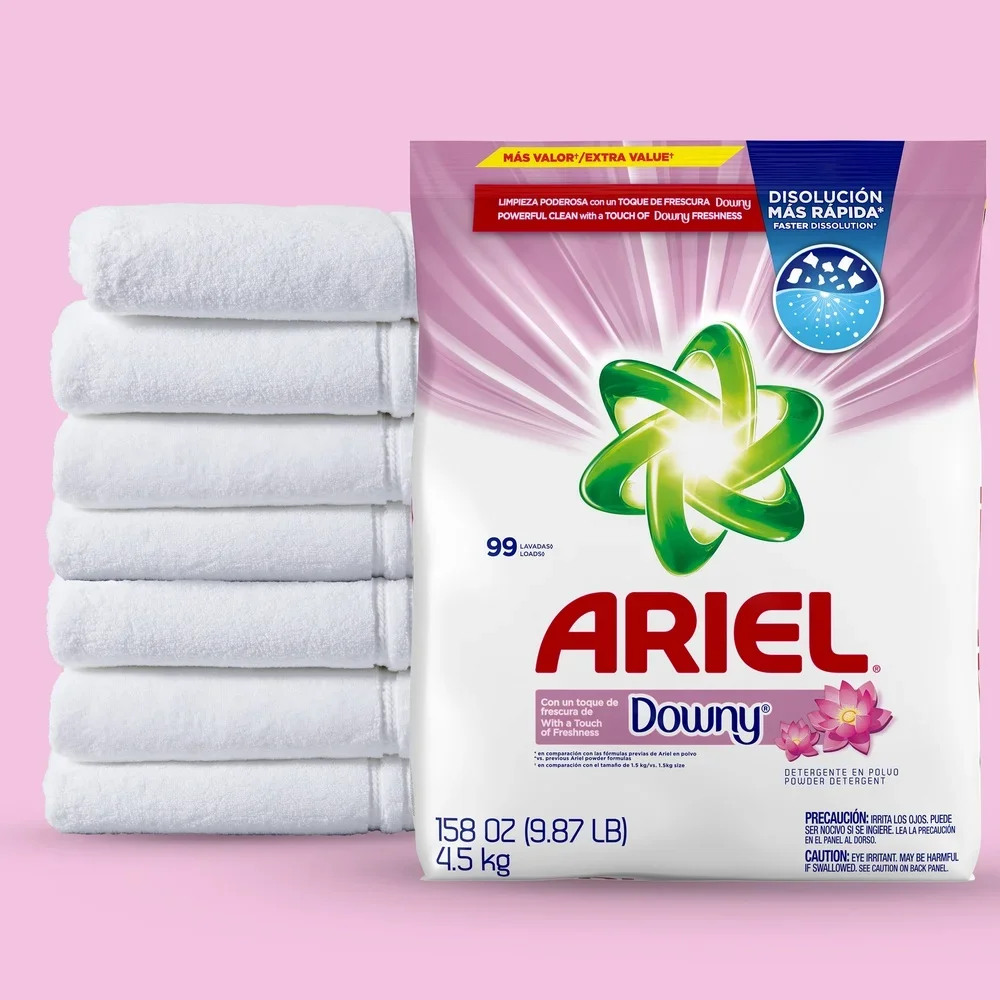 Powder Laundry Detergent with Downy Freshness 1.5KG 99 Loads Stain Removal Fabric Softener Long Lasting Freshness Color