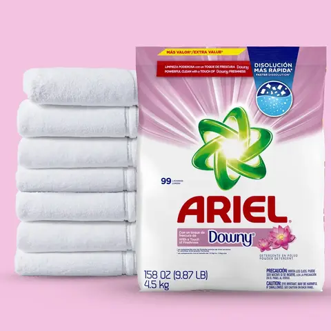 Powder Laundry Detergent with Downy Freshness 1.5KG 99 Loads Stain Removal Fabric Softener Long Lasting Freshness Color