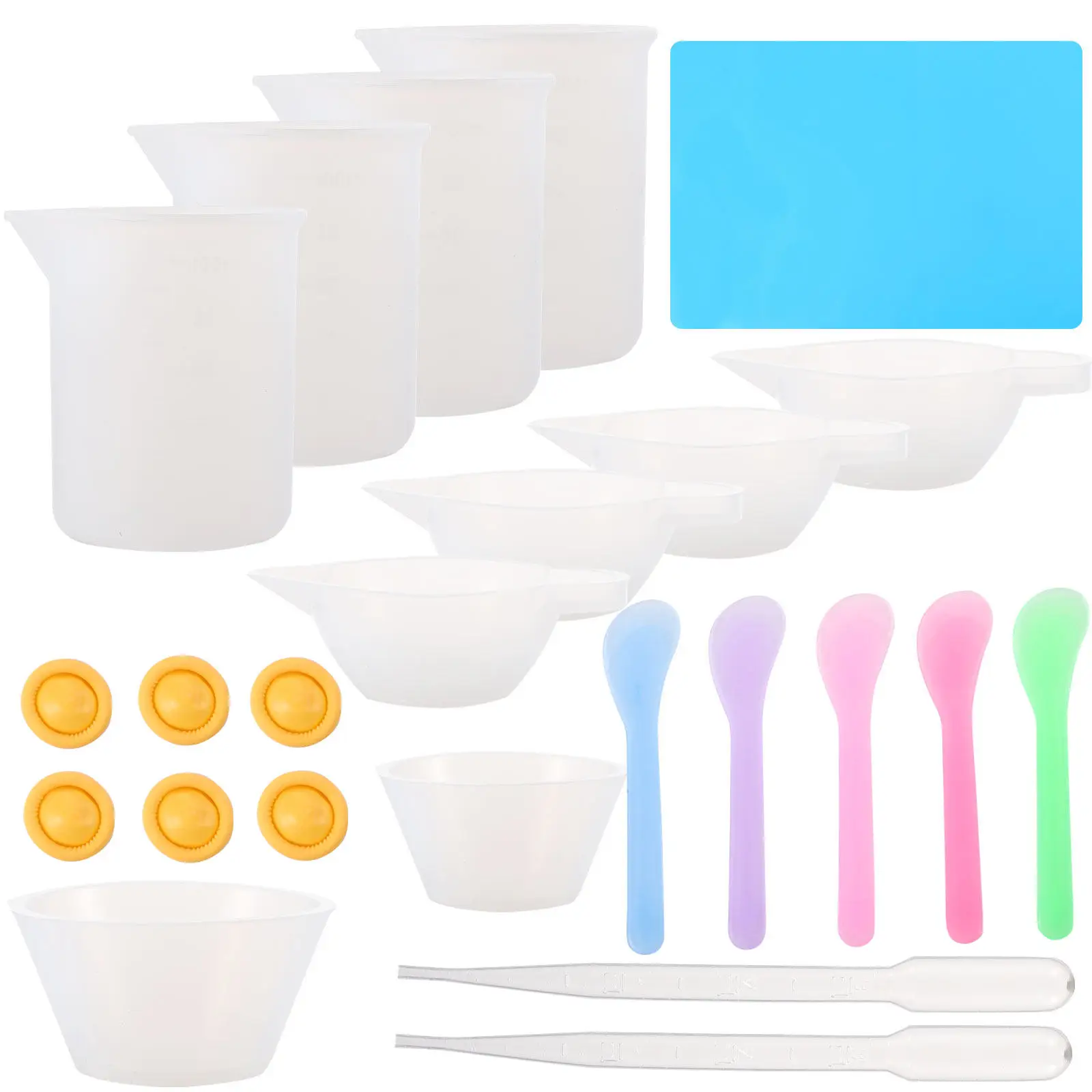 

36pcs Epoxy Tools Kit Durable Diy Craft Set For Resin Art Making Coaster Bowl Mat Keychain Pendant Handmade Gifts Sculpting