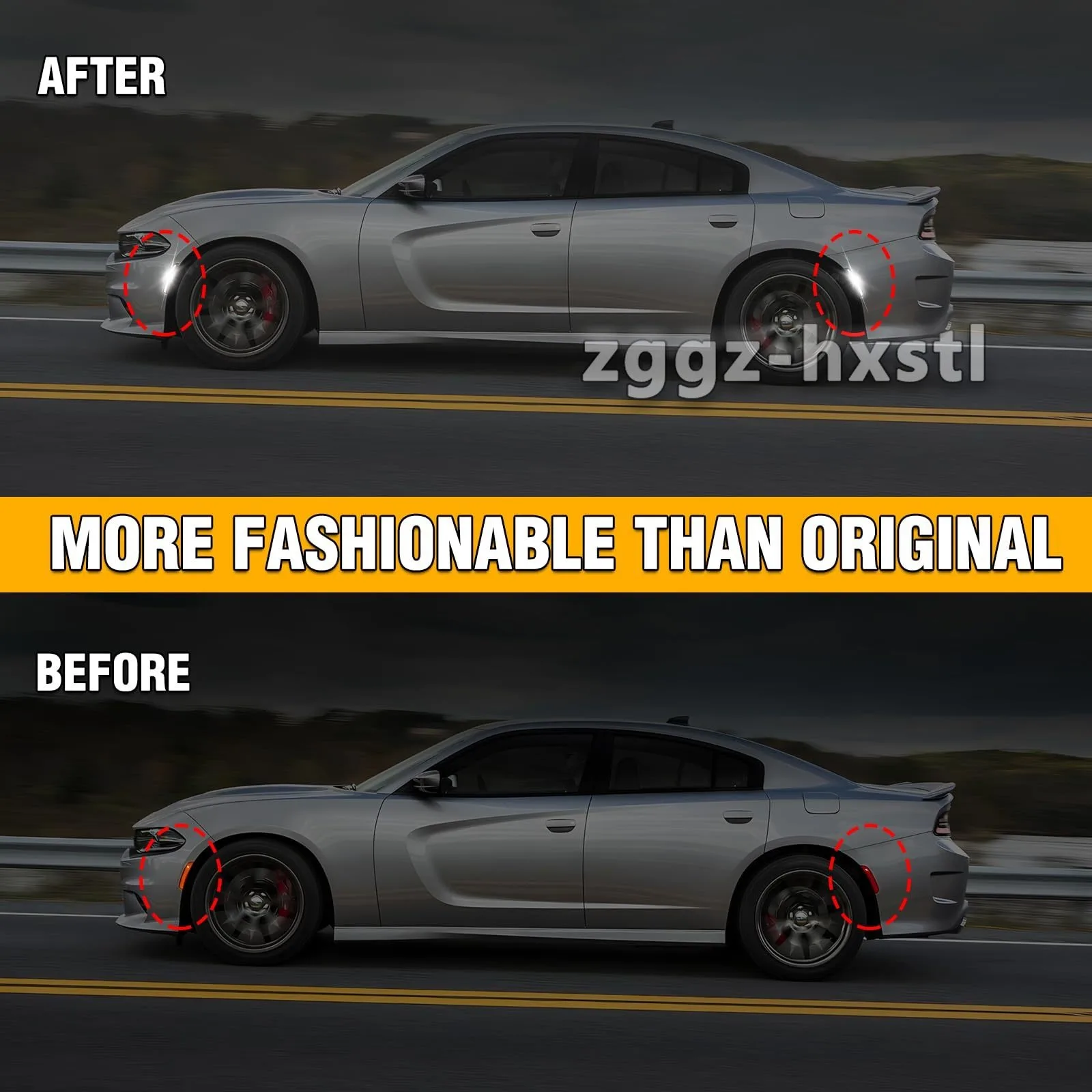 ل شاحن دودج المصد الأمامي/الخلفي الجانب ماركر ضوء بدوره مصباح إشارة/أضواء القيادة استبدال OEM مصابيح Sidemarker 2015-2023