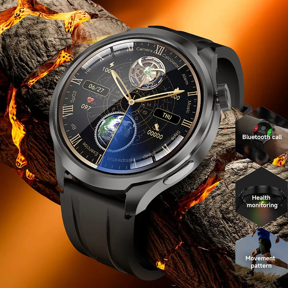 

Clock Men NFC Access Control Smart Watch Men Bluetooth Call Sports GPS Track Compass IP67 Waterproof Smartwatch 2024 Men Watches