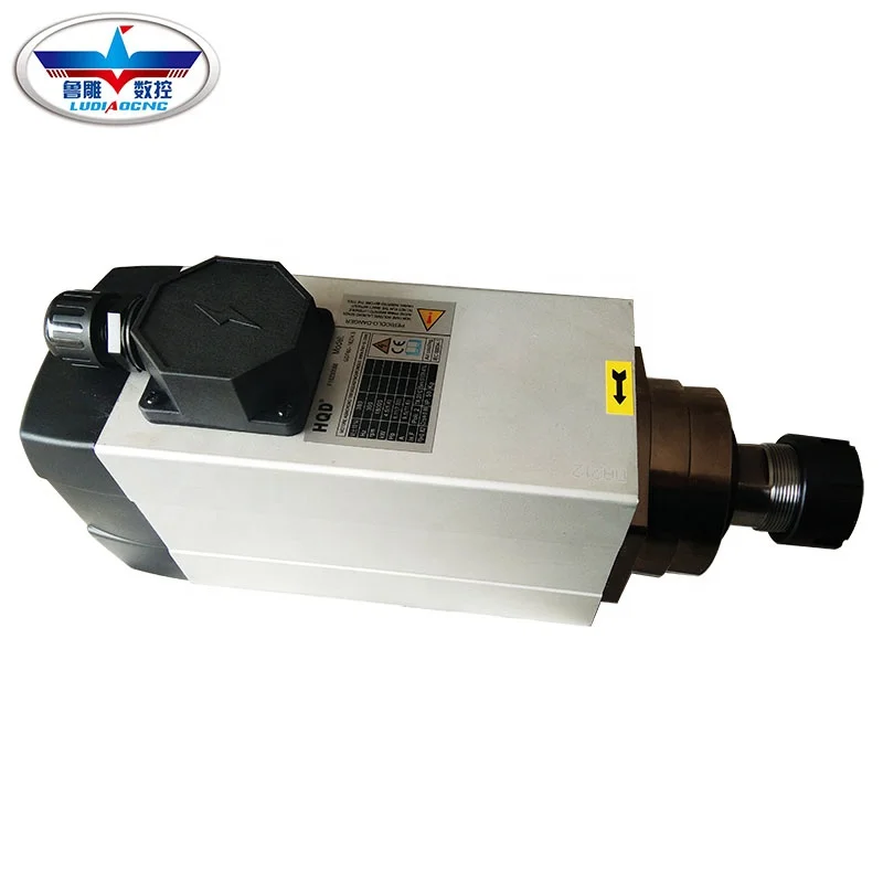 Spindle Motor Hqd for Ludiaocnc Cnc Router Parts Air Cooling 3.5kw 4.5kw 6.0kw 10 Provided 3. 15kw Engines 4. Quick Changer ER32