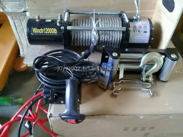 12V 4x4 Electric Car Winch with Steel Wire Rope Winch for Sale