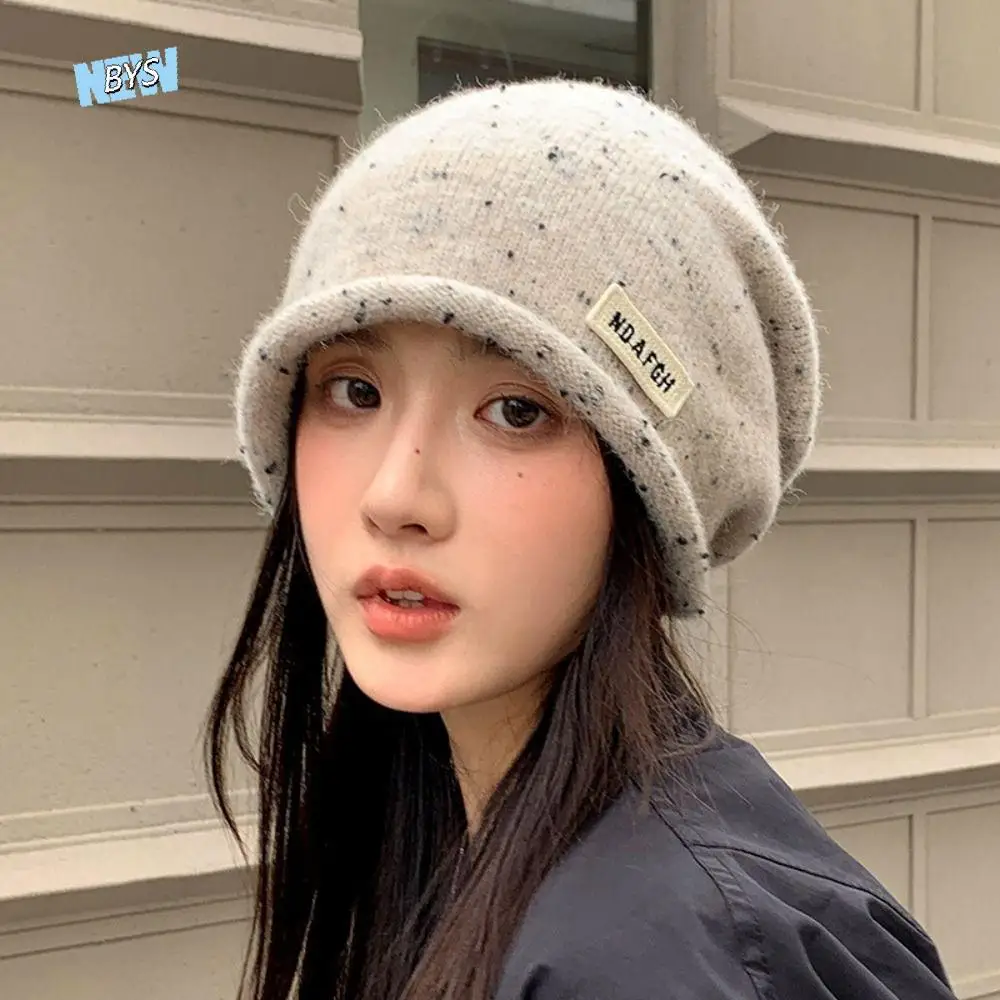 

Fashion Vintage Winter Pullover Hat Breathable Korean Style Wool Beanies Hat Coldproof Trendy Knitted Hat Spicy Girls