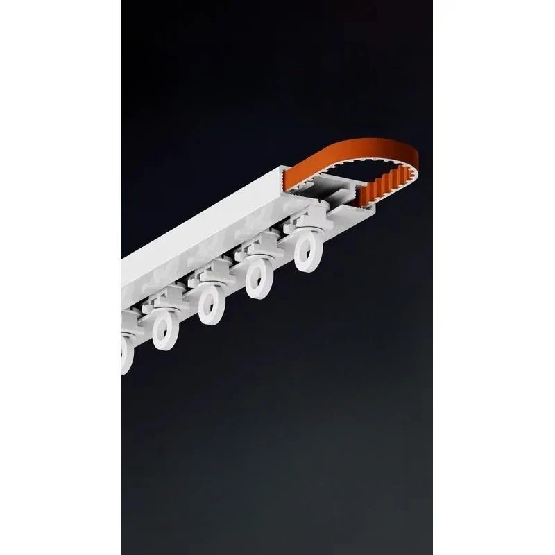 Ultra Thin Automatic Smart Curtain Track with Built in LED Light Strip Low Noise Motor Voice Control Easy