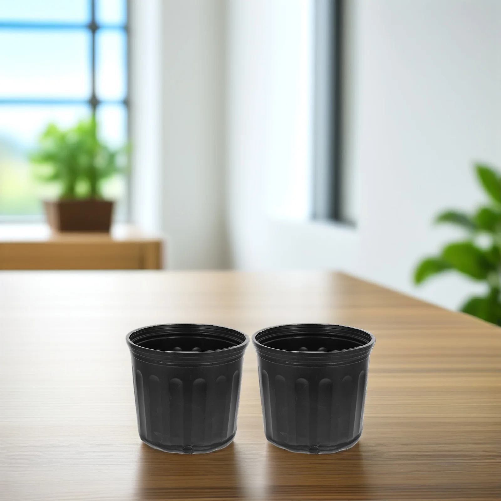 

5 Pcs Black Plastic Root Control Flower Pots for Indoor Garden Yard Decorations Plant Containers Succulent Planter