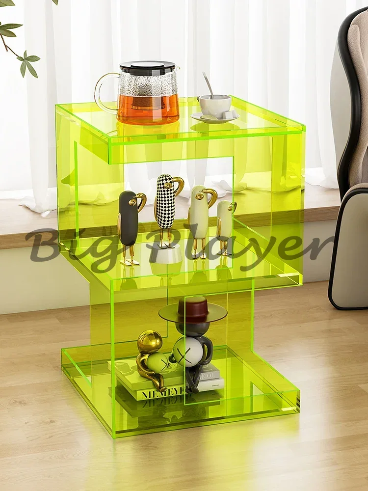 طاولات ليلية بسيطة بتصميم أكريليك وطاولات نهاية الأريكة وطاولة قهوة شفافة وطاولة فاخرة متنقلة وأثاث منزلي من Chevet