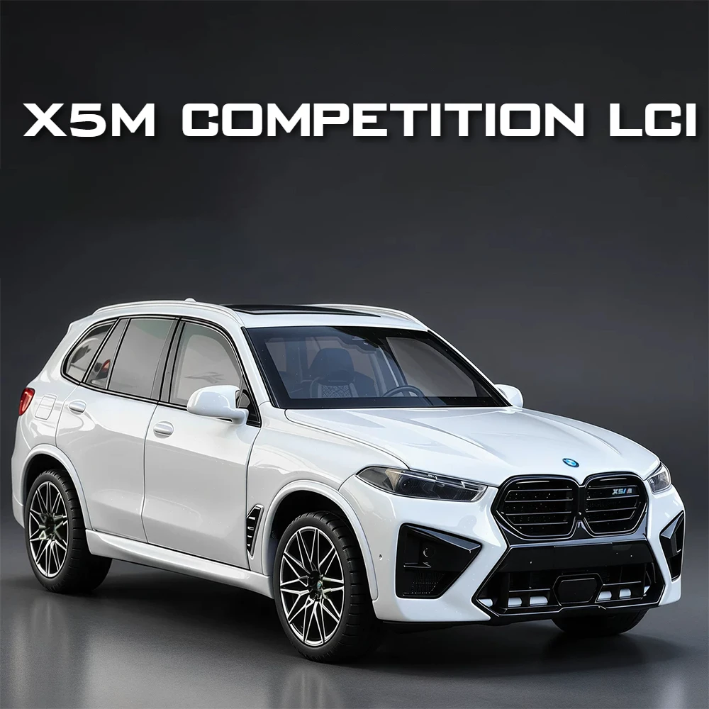 Scale 1:32 BMW X5M M8 Model Sports Car Toy Exquisite Interior Sound Light Rear Wheel Pull Back Toys Thoughtful Gift for Birthday