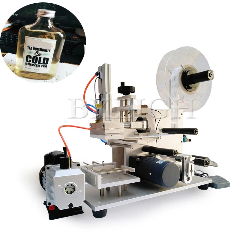 Hot Selling Automatic Desktop Label Printing Machine Flat Square Box Cosmetic Bottle Industrial Packaging Labeling Machine