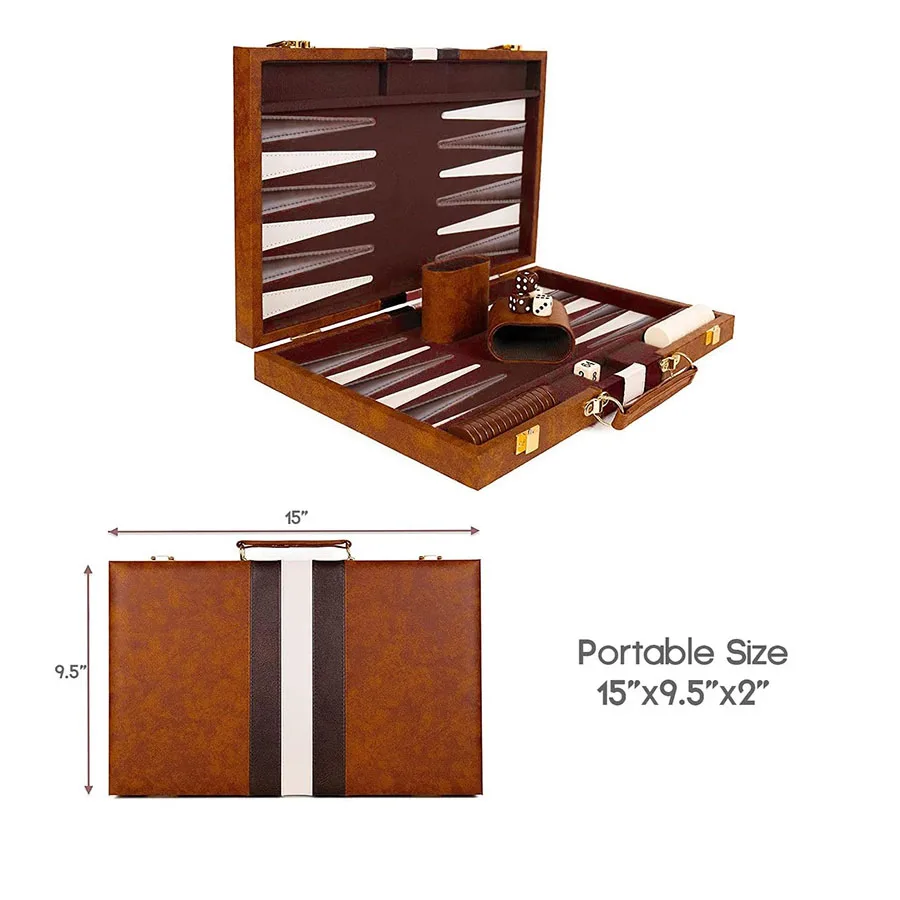 

Casual Entertainment Board Portable Chess Factory Direct Sales of Backgammon Set, Classic Backgammon Board Game Set,