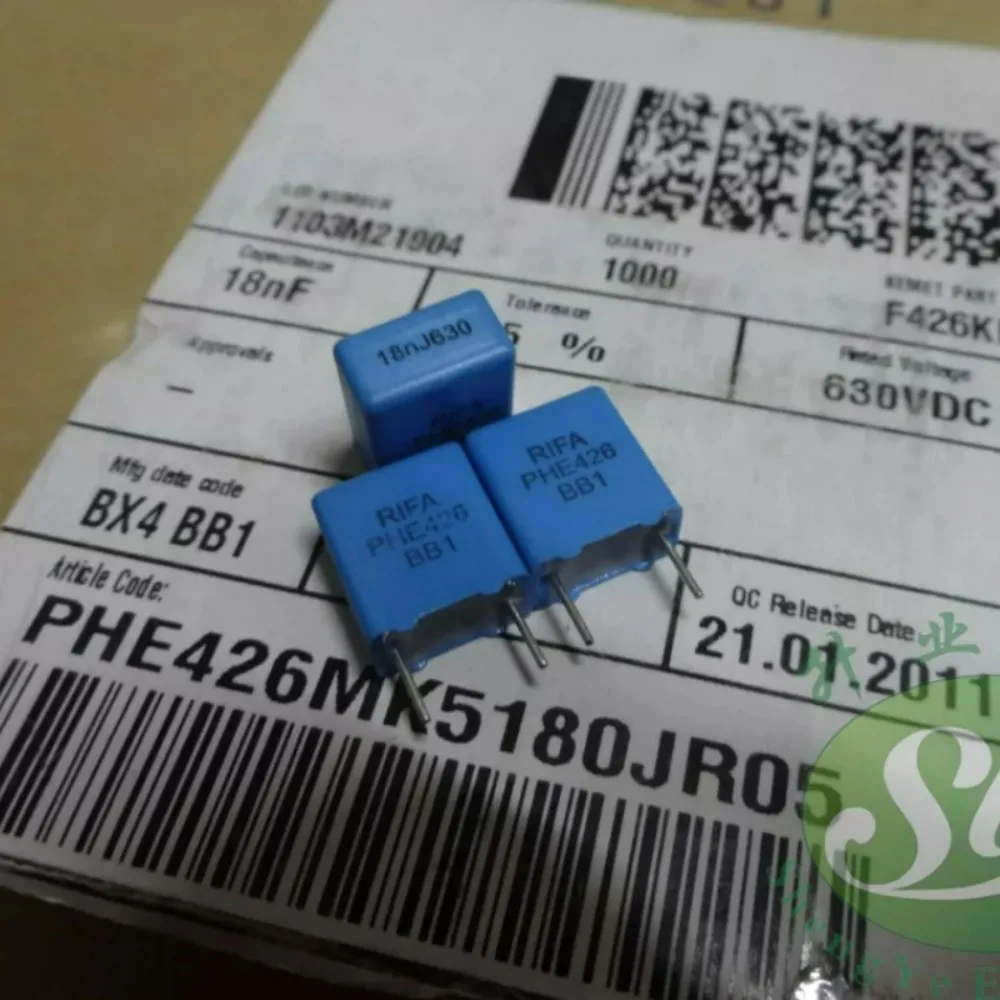 

10pcs/lot RIFA PHE426 0.018uf 630v 18nf 183 Brand New 8mm Film Capacitor PHE426MK5180J