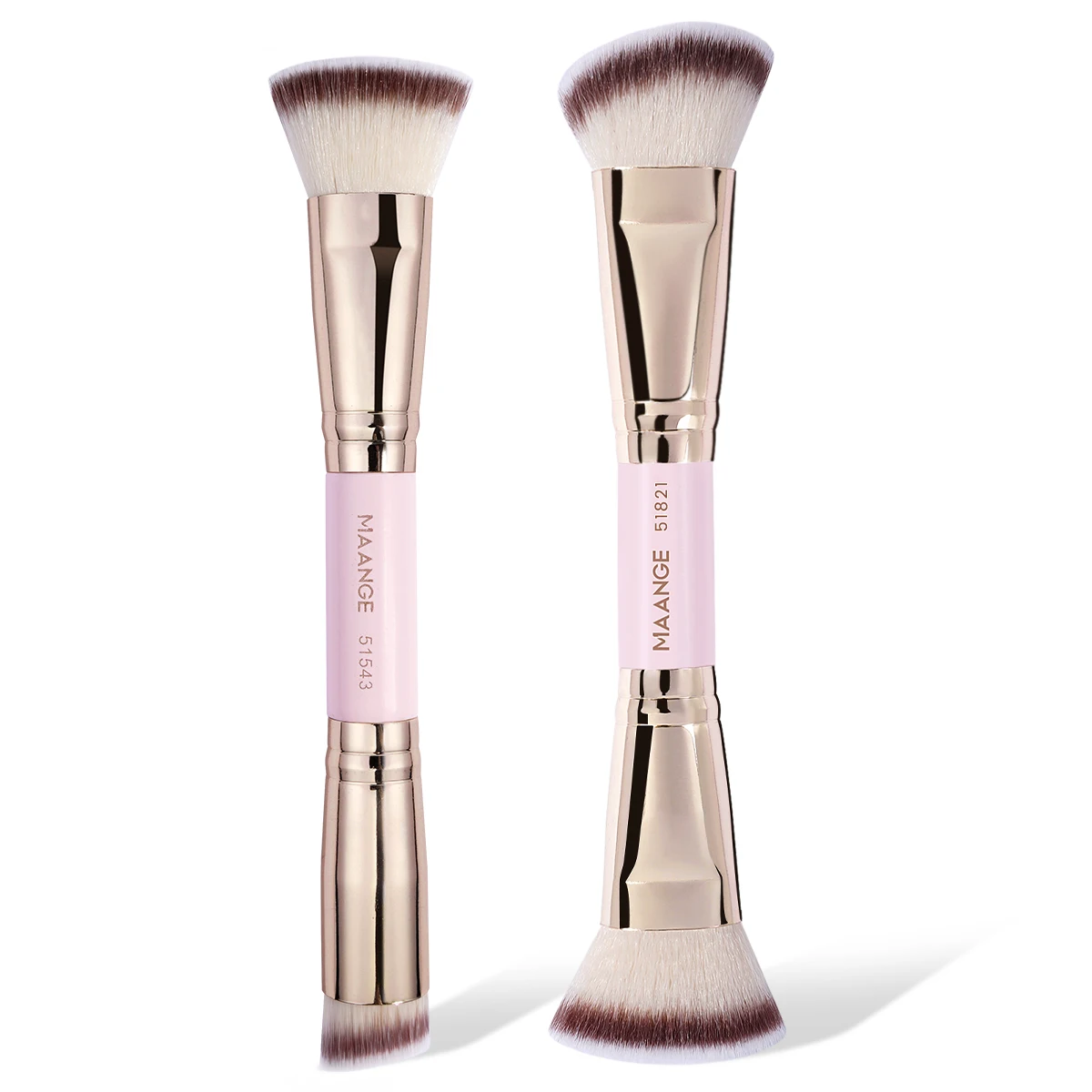 Conjunto de pincéis de base, 2 peças, para creme líquido, pó, contorno, polimento, corretivo, pincel facial, maquiagem cosmética, kit de ferramentas de beleza