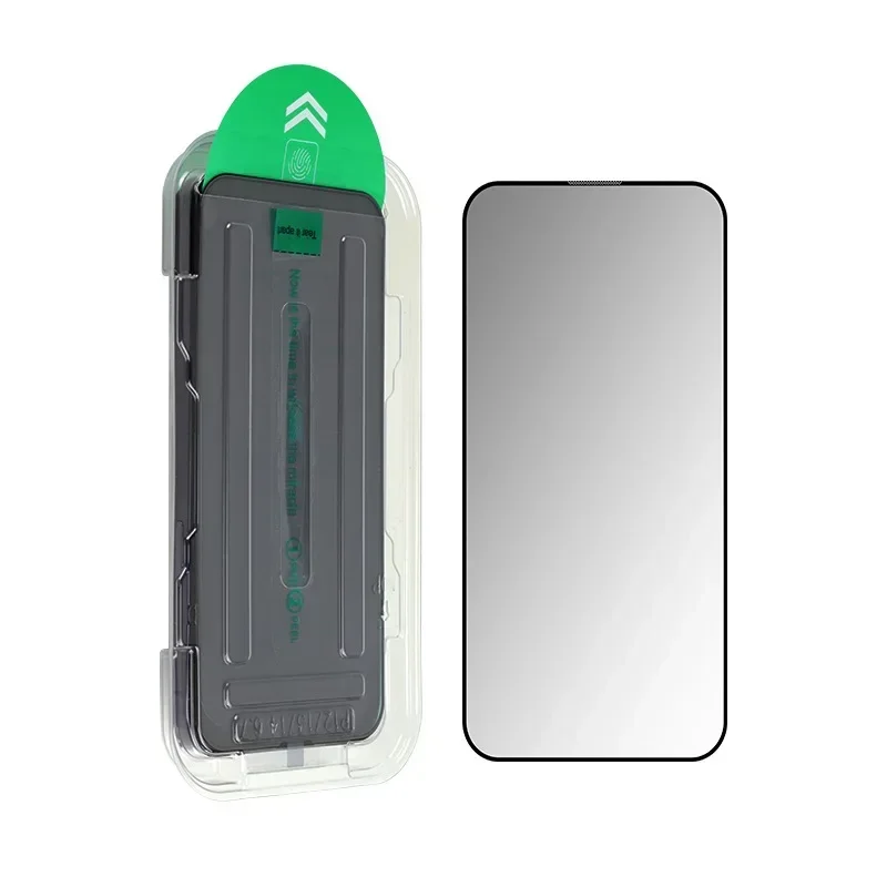Anti Spy gehärtetes Glas für iPhone 16 15 14 Plus 13 12 11 Pro XS Max X XR Displayschutzfolie Sichtschutzglas mit Installationsset L01