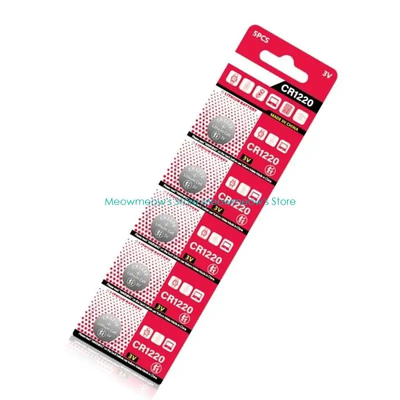 W91A 10PCS CR1220 3V 리튬 코인 세포 계산기 및 카메라 용 배터리