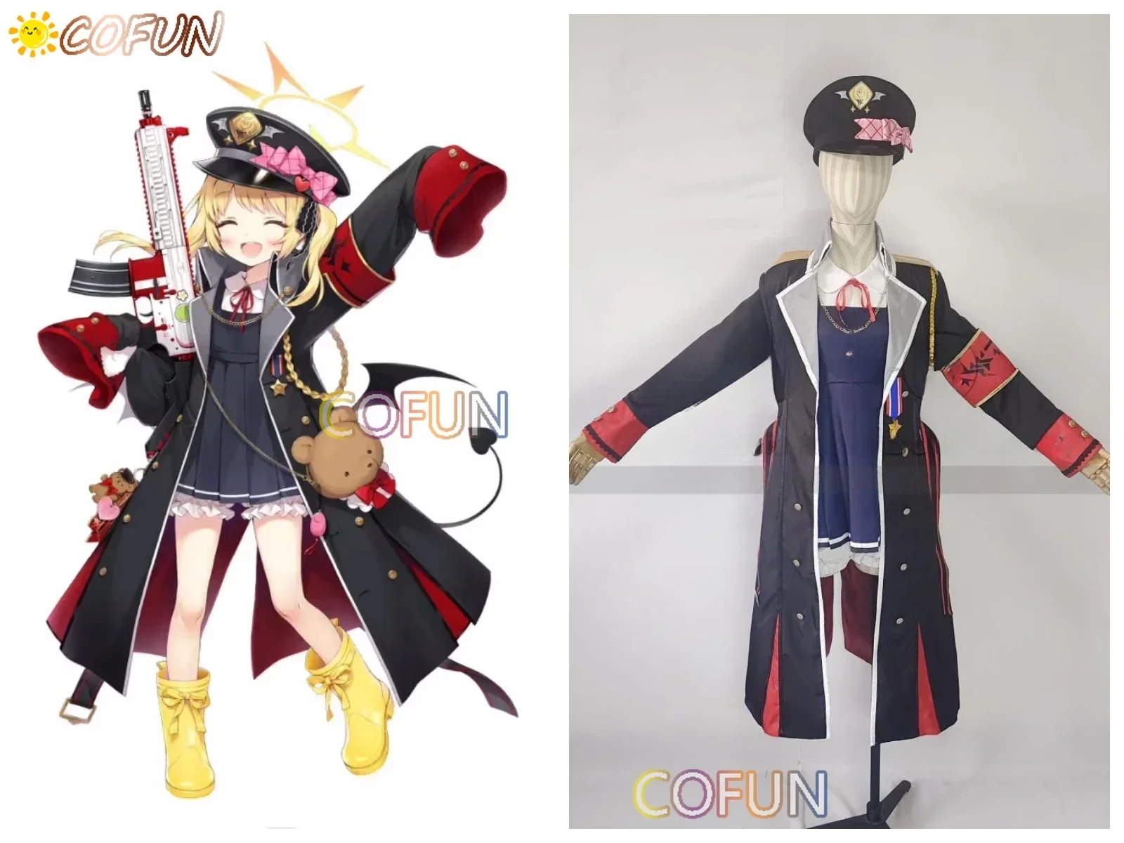 COFUN [Customized] Game Blue Archive Ibuki Cosplay Costume Halloween Outfits Women Men Anime Clothing Hat Military Uniform