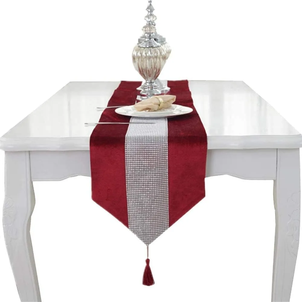 2025 Tablecloth Tea Table Dining Table Mat with Embroidery Modern Simplicity Fashionable Large Air Cross-Border Table Runner