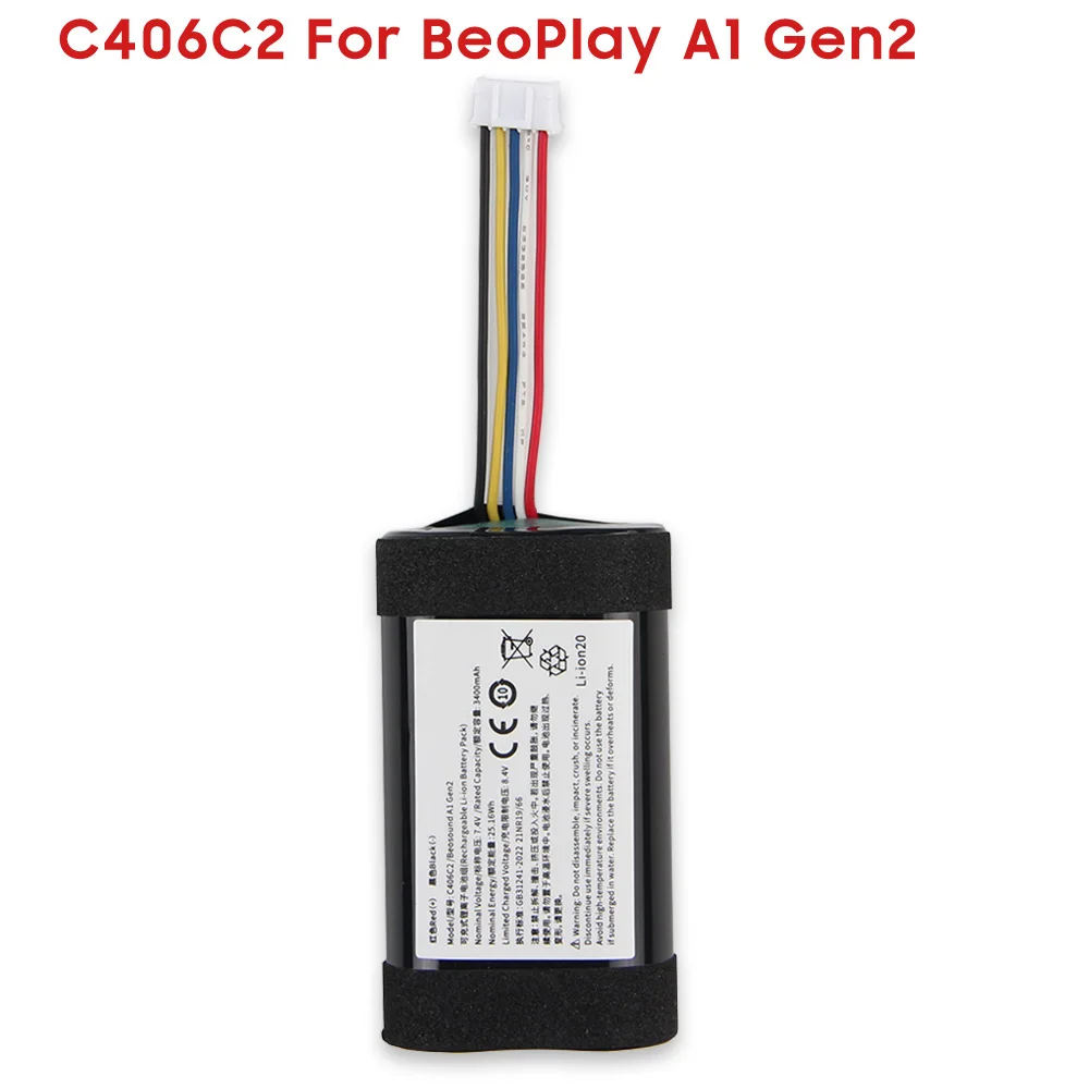 Batería C129D1 C129D3 para altavoces Bluetooth B&O Beoplay P6 A1, baterías C406C2 para BeoPlay A1Gen2 3400mAh