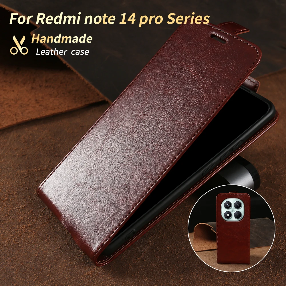 

For Redmi Note 14 Pro Leather Case For Xiaomi Redmi 15 15C 14C 13C 12C Note 13 12 11 11S 12S 10 A C 9 9S 9A 9T 8T 7 7A Pro Cover