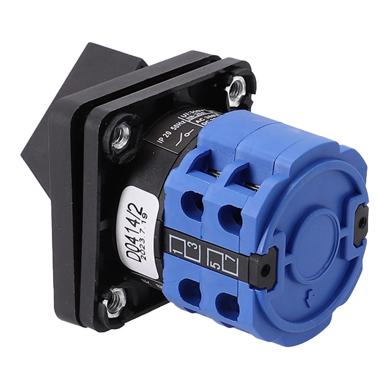 Changeover Switch, 3 Positions, External Plastic Material, 8 Screw Terminals, Suitable for Electrical Wiring and Speed Control