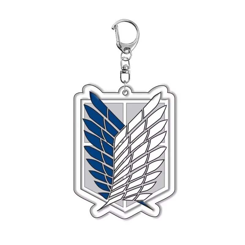 

Shingeki No Kyojin Keychain Anime Attack On Titan Acrylic Pendant Japan Manga Key Ring Backpack Key Chain Cosplay Toy Keyrings