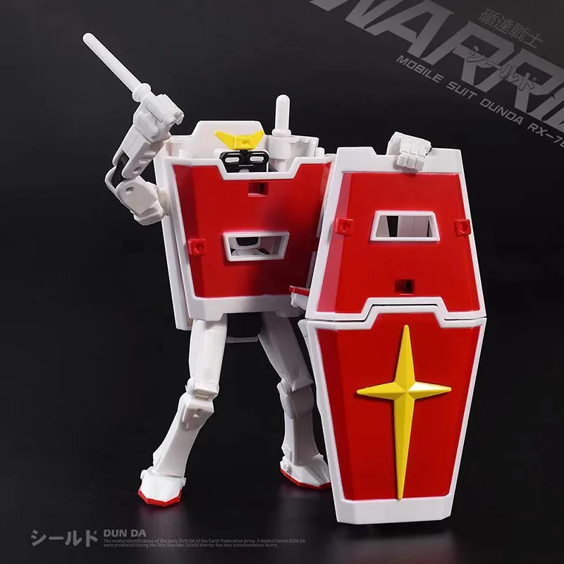 Dunda Morphing Toy Tide Play RX-78 High Mobility Assembly Model Building Blocks Warrior Shield  Anime Figure Toy Gift for Kids