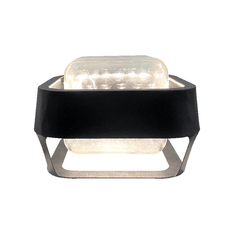 

Дизайнерская настольная лампа из кованого железа, современный простой креативный отель B & B Light, роскошная стеклянная прикроватная лампа для спальни