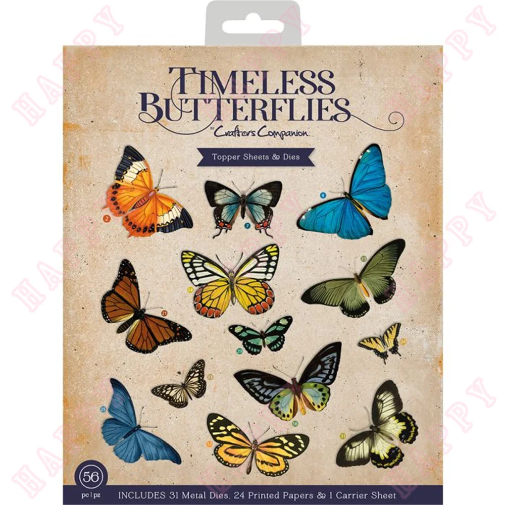 

2022 Timeless Butterfly Metal Cutting Dies Scrapbook Diary Decoration Paper Craft Embossing Template DIY Greeting Card Handmade